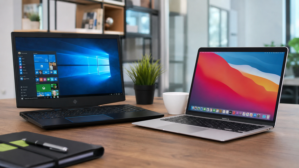 Notebooks Acer e HP representando posições do ranking
