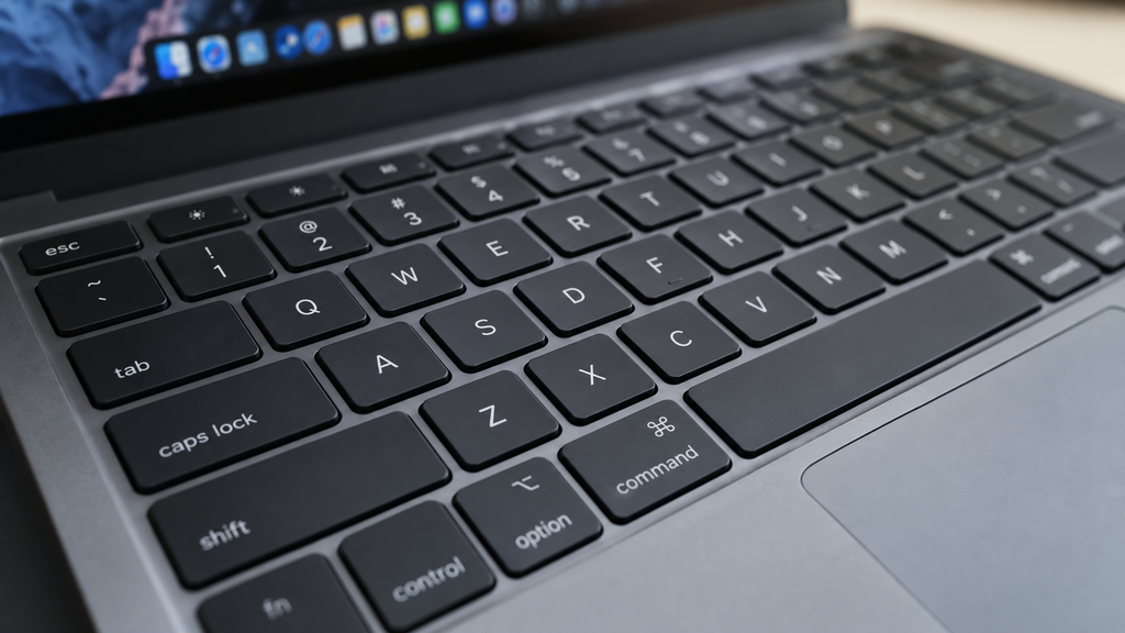 Close-up do teclado do Lenovo IdeaPad 3